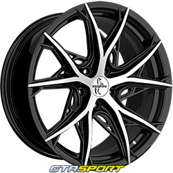 Jante alu KESKIN KT24C Noir face polie 8.5x19 5x114.3 ET35