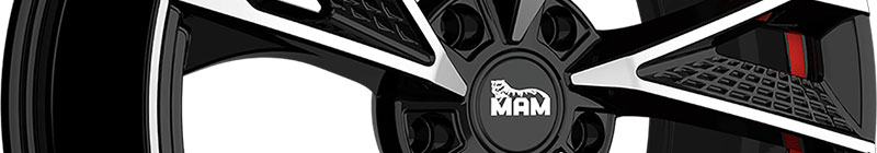 MAM RS6 Noir poli rouge
