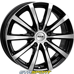 Jante alu PLATIN P69 Noir brillant face polie 6x15 5x100 ET38