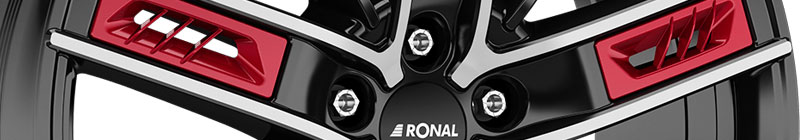 RONAL R67 Jetblack face polie rouge